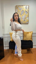 Love pants white-blue