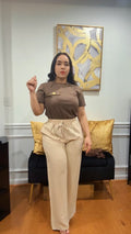 Chained top brown