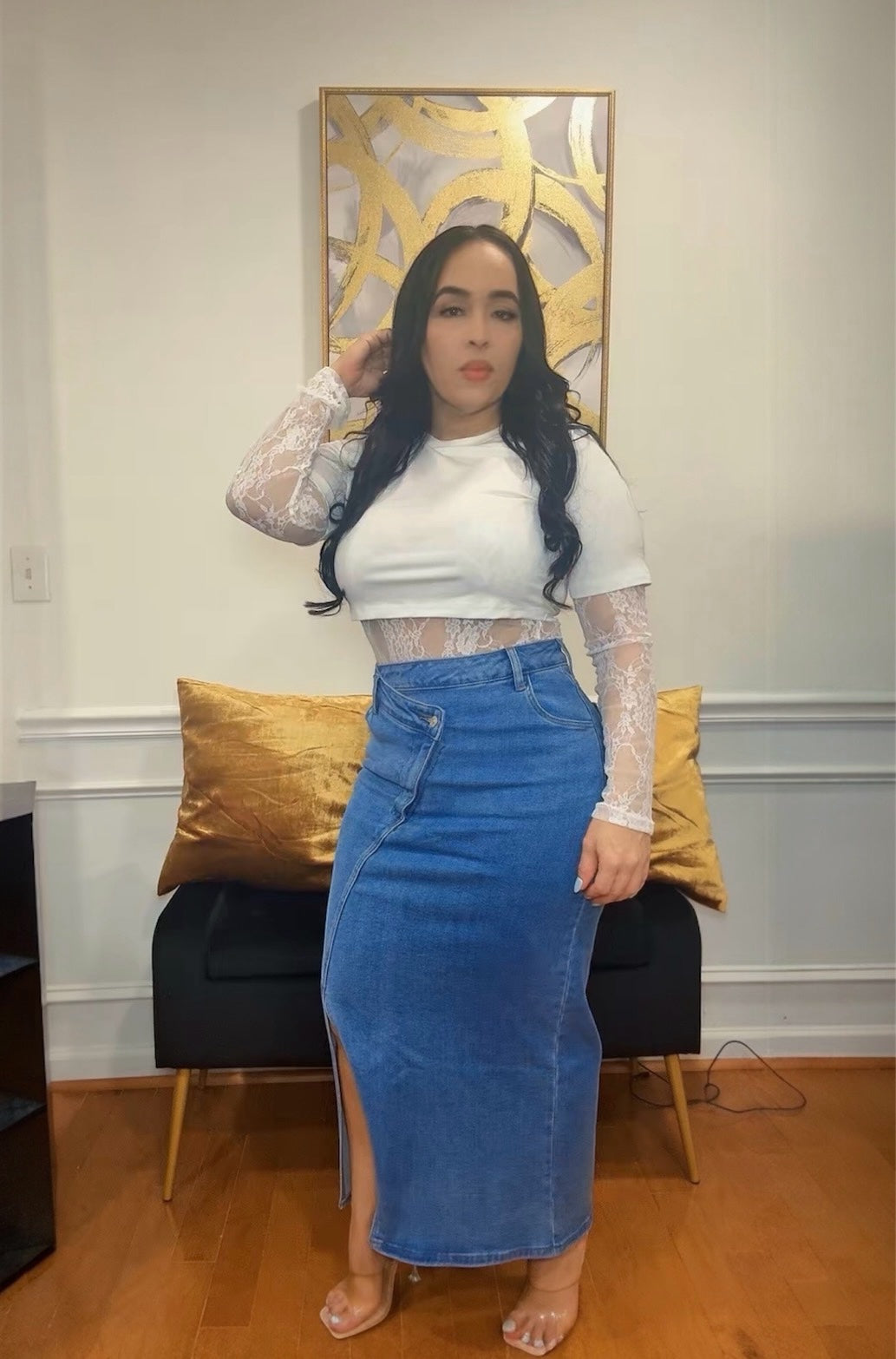 Skirt jeans denim