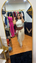Lino pants beige