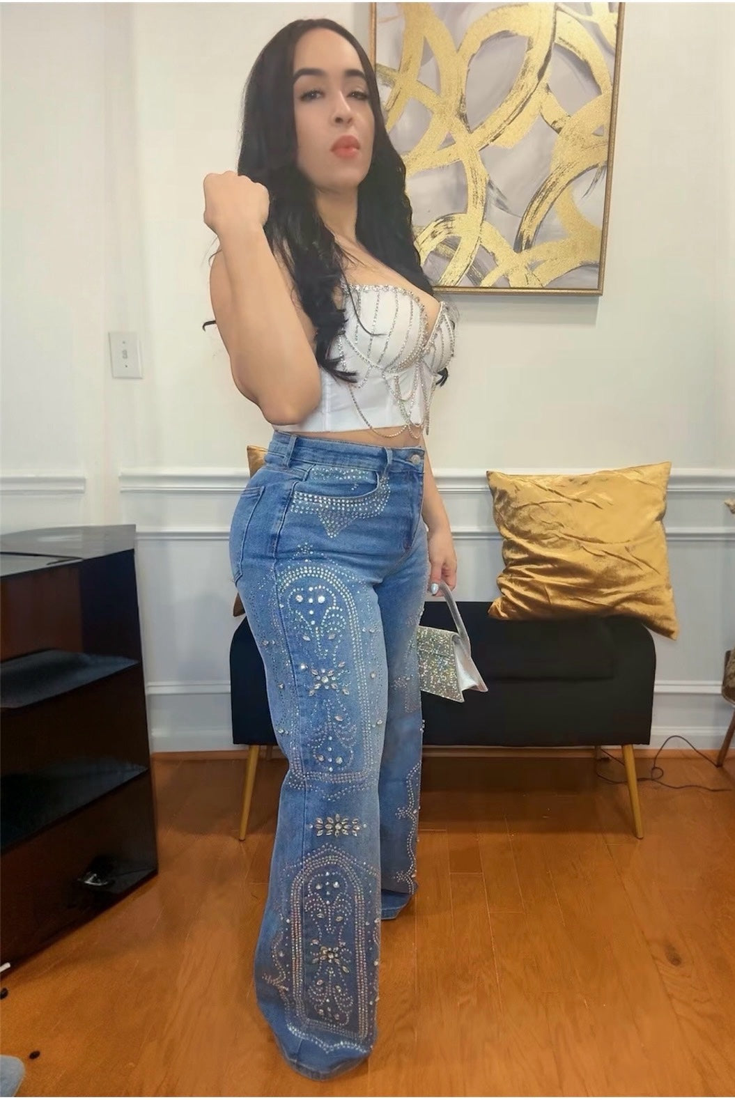 Light wash jeans