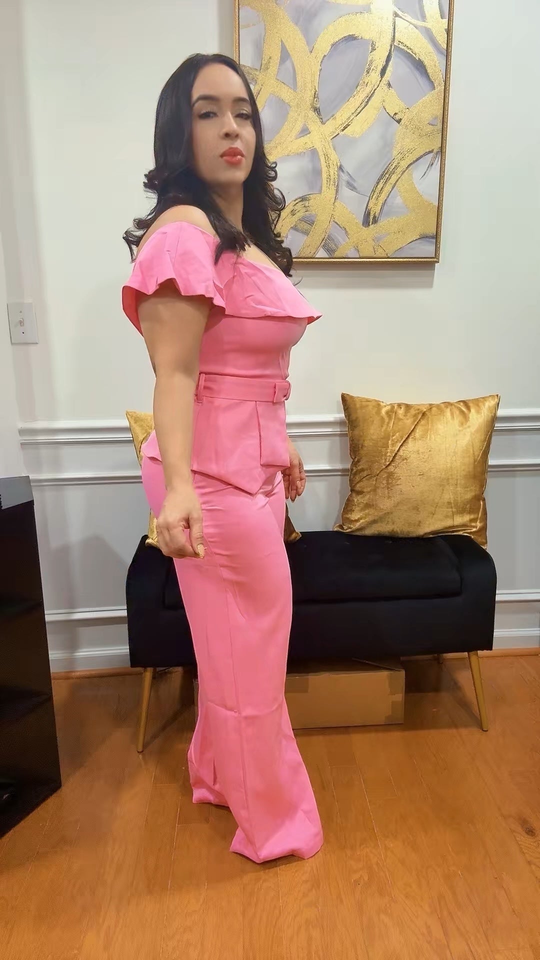 Pink pants set