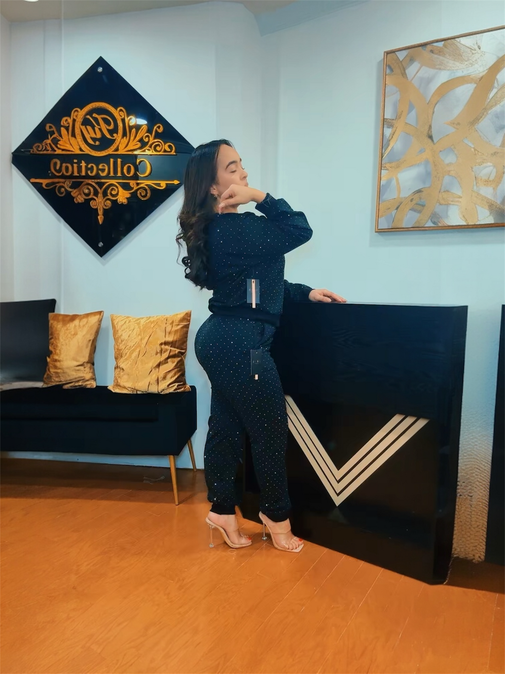 Black pants set