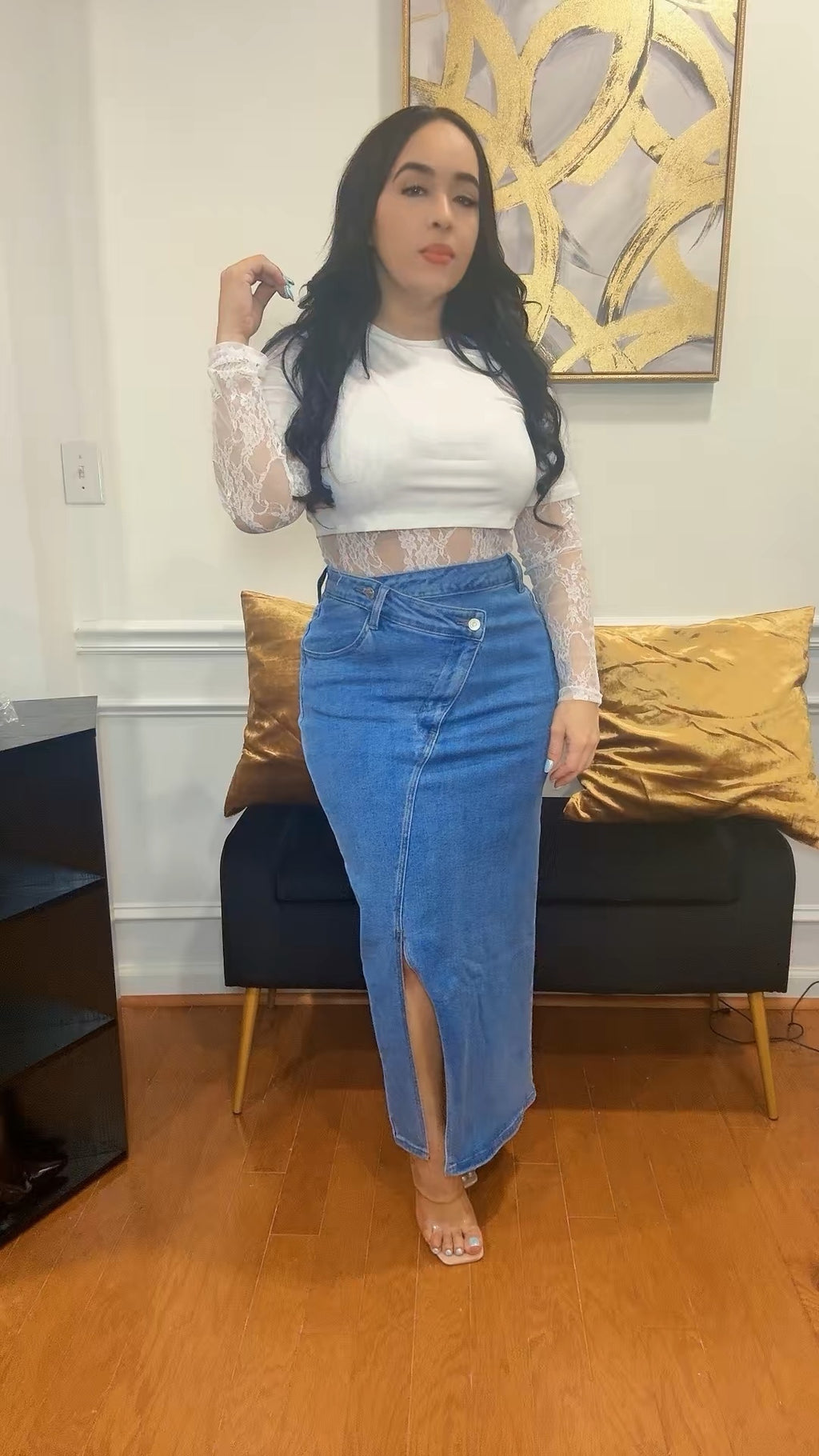 Skirt jeans denim