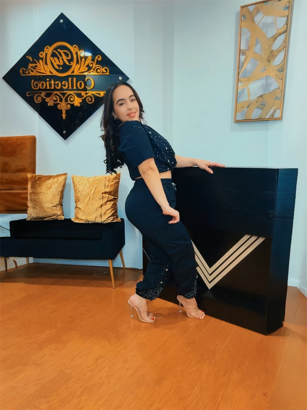 Heart black set