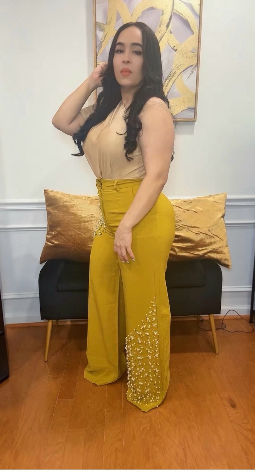 Pearl yellow pants