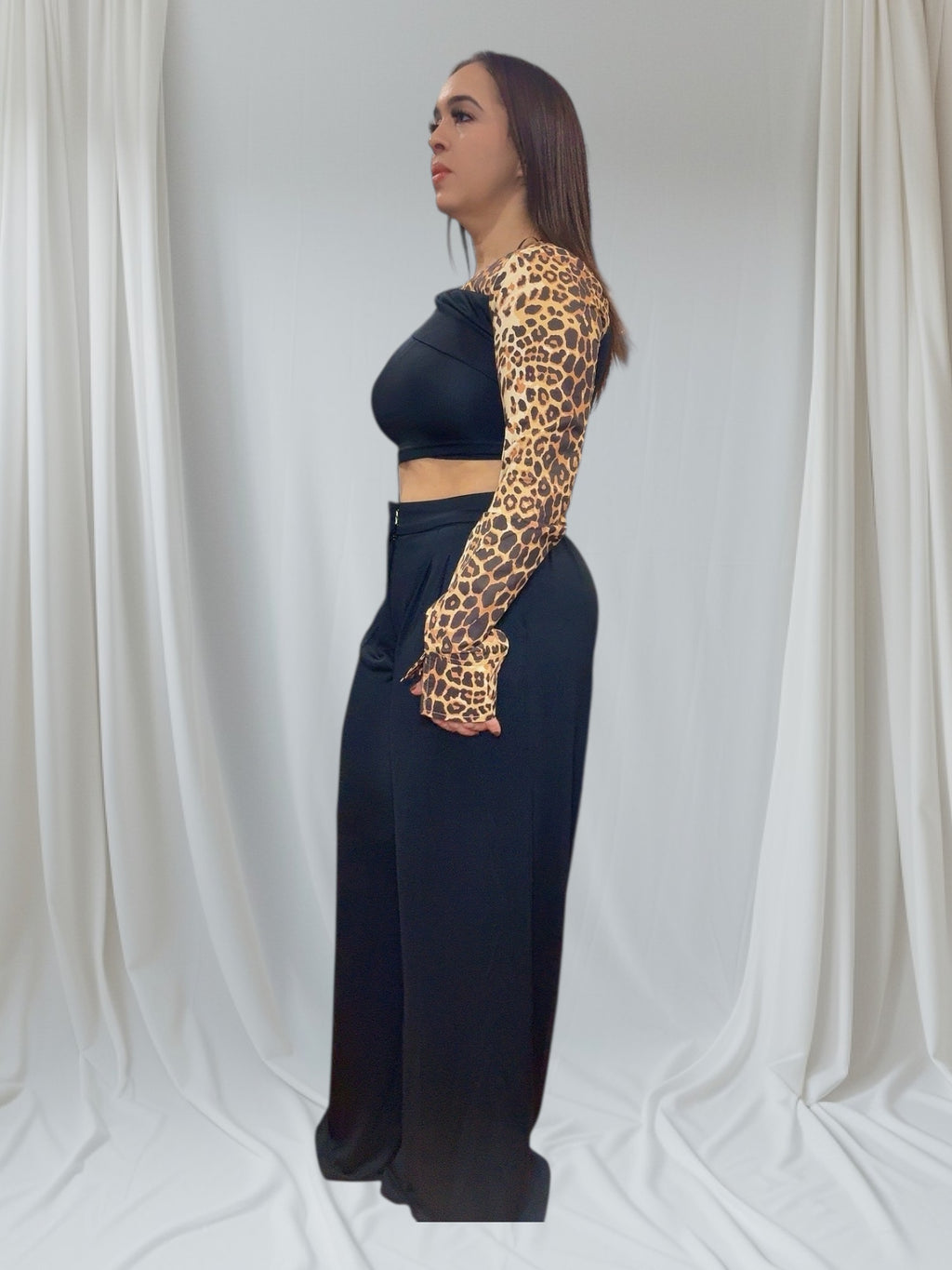 Conjunto Estampado Animal Negro
