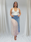 White Denim Luxe Skirt
