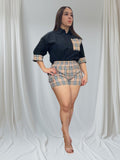 Conjunto de camisa y pantalón corto ajustados