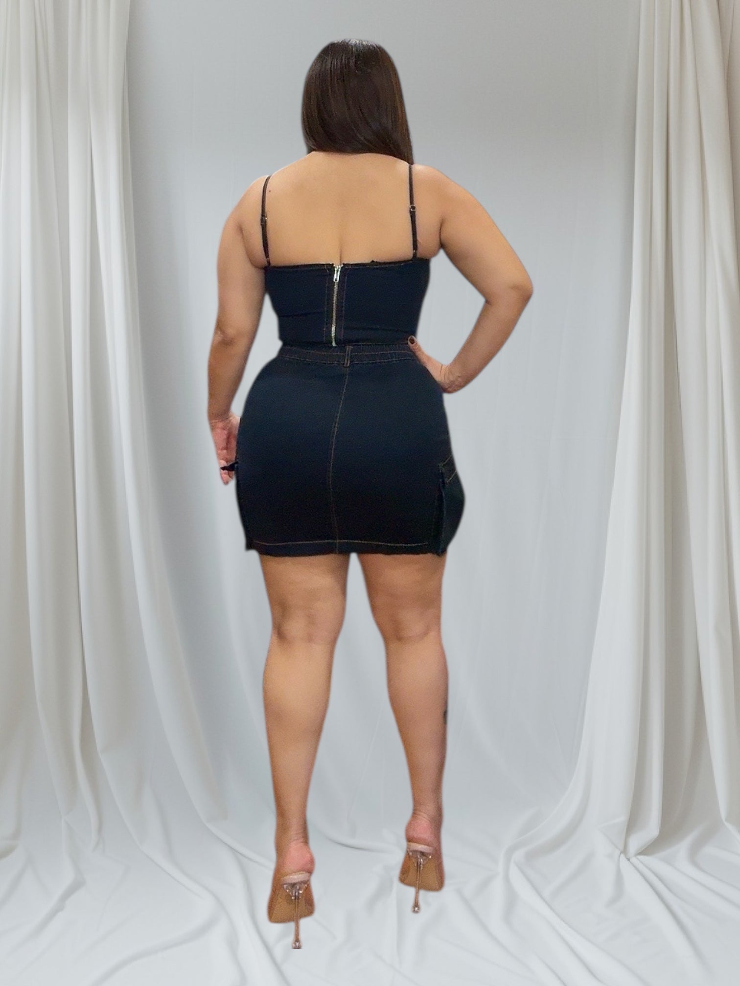 Conjunto Falda Vaquera Corta